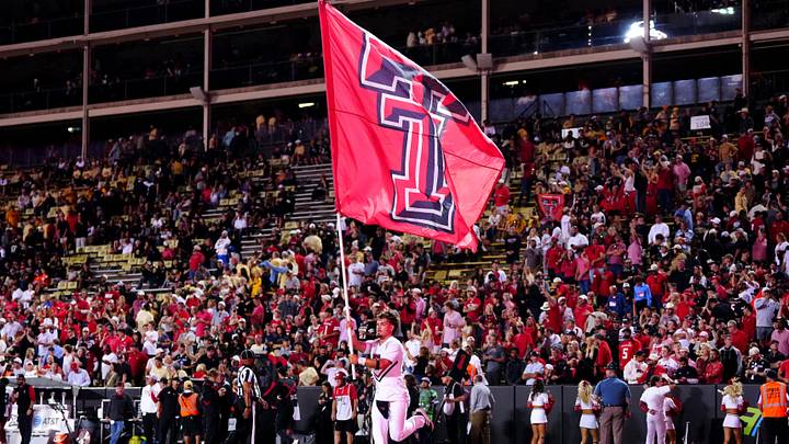 Texas Tech Red Raiders celebrate a touchdown. Mandatory Credit: Ron Chenoy-Imagn Images