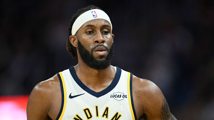 Indiana Pacers center Isaiah Jackson (22) during a game against the Golden State Warriors. Indiana Pacers center Isaiah Jackson (22) during a game against the Golden State Warriors.
