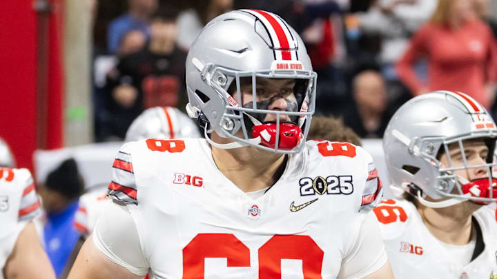Ohio State Buckeyes offensive lineman George Fitzpatrick (68)