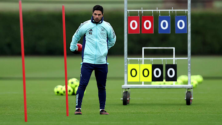 Arsenal FC Training Session And Press Conference - UEFA Champions League 2024/25 League Phase MD6