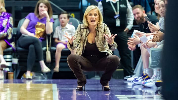 Tigers Head Coach Kim Mulkey, LSU Tigers Womens Basketball takes on the Kentucky Wildcats. Thursday, Jan. 1, 2026.