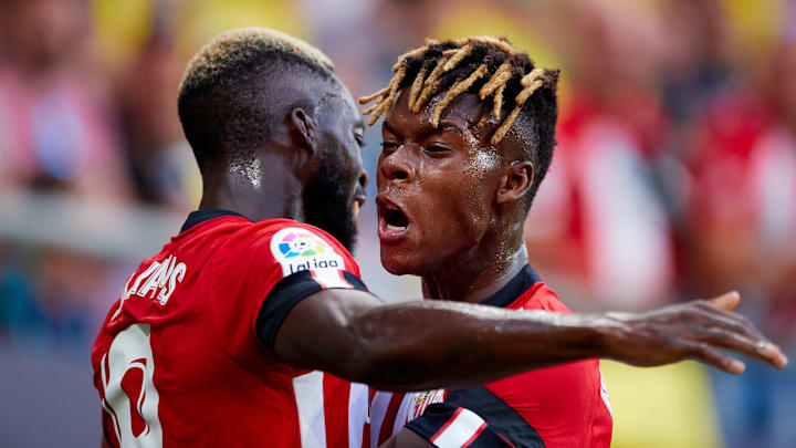Jugadores del Athletic Club celebran un gol.