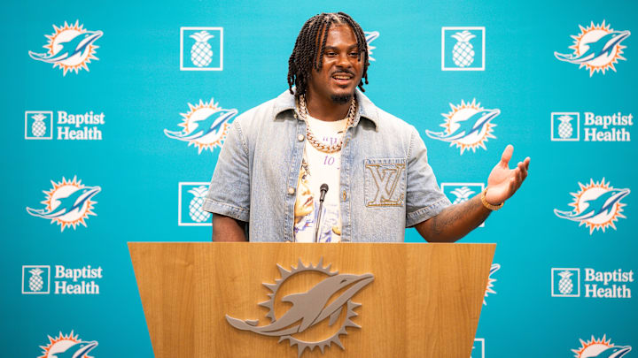 Miami Dolphins QB Malik Willis during his introductory press conference Miami Dolphins QB Malik Willis during his introductory press conference