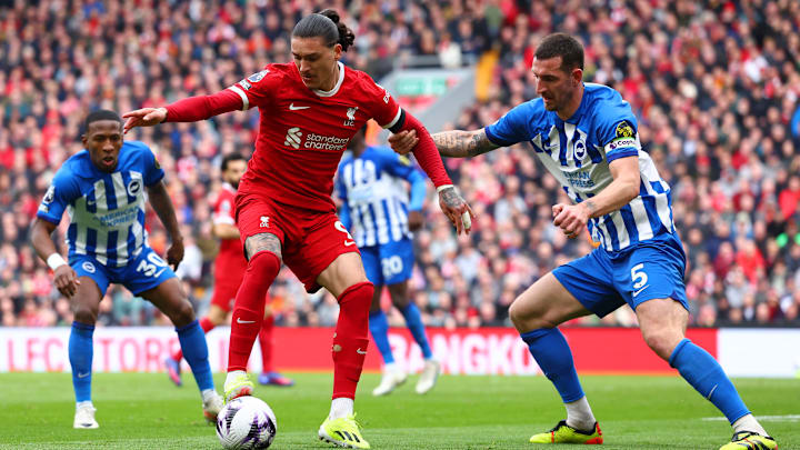 Darwin Núñez tem um gol em seis jogos na Premier League