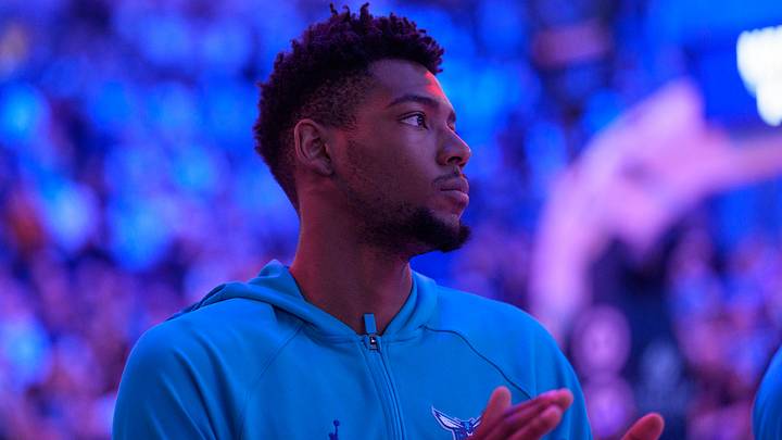 Apr 5, 2026; Minneapolis, Minnesota, USA; Charlotte Hornets forward Brandon Miller (24) during the pregame entertainment before the game against the Minnesota Timberwolves at Target Center. Mandatory Credit: Matt Blewett-Imagn Images Apr 5, 2026; Minneapolis, Minnesota, USA; Charlotte Hornets forward Brandon Miller (24) during the pregame entertainment before the game against the Minnesota Timberwolves at Target Center. Mandatory Credit: Matt Blewett-Imagn Images