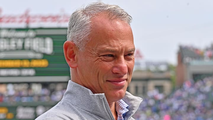 Sep 13, 2025; Chicago, Illinois, USA; Chicago Cubs President of Baseball Operations Jed Hoyer is seen prior to a game against the Tampa Bay Rays at Wrigley Field. Mandatory Credit: Patrick Gorski-Imagn Images Sep 13, 2025; Chicago, Illinois, USA; Chicago Cubs President of Baseball Operations Jed Hoyer is seen prior to a game against the Tampa Bay Rays at Wrigley Field. Mandatory Credit: Patrick Gorski-Imagn Images