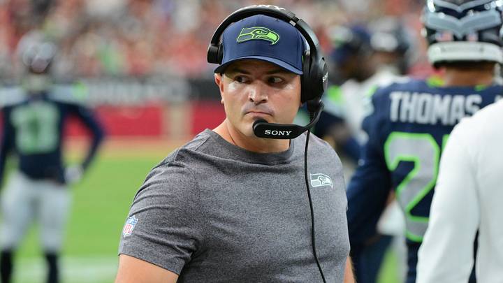Seattle Seahawks head coach Mike Macdonald looks on in the second half against the Arizona Cardinals at State Farm Stadium. Seattle Seahawks head coach Mike Macdonald looks on in the second half against the Arizona Cardinals at State Farm Stadium.