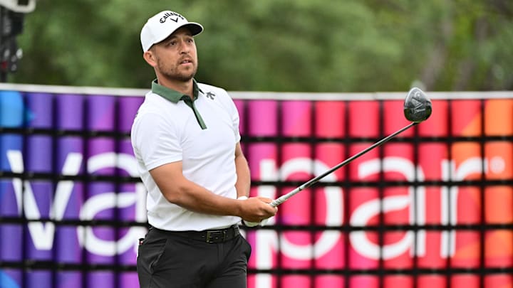 Xander Schauffele tees off during the second round of the 2024 Valspar Championship