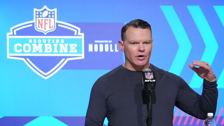 Mar 1, 2023; Indianapolis, IN, USA; Indianapolis Colts general manager Chris Ballard during the NFL