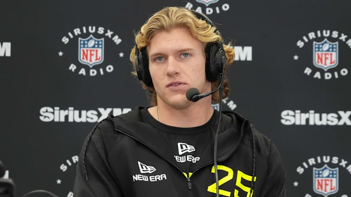 UCLA linebacker Carson Schwesinger during the 2025 NFL Scouting Combine