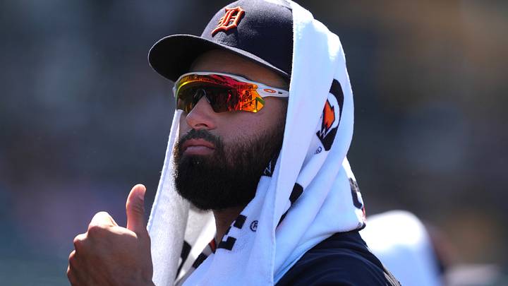 Detroit Tigers left fielder Riley Greene (31) thumbs up Credit: Darren Yamashita-Imagn Images Detroit Tigers left fielder Riley Greene (31) thumbs up Credit: Darren Yamashita-Imagn Images