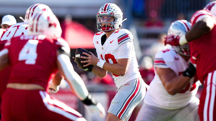 The Ohio State Buckeyes and their quarterback, Julian Sayin, made a clear statement during a 34-0 win over the Wisconsin Badgers