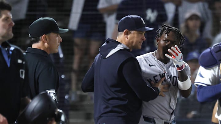 Jazz Chisholm is ejected against the Rays on Thursday.