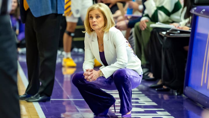 Tigers head coach Kim Mulkey, LSU Tigers Women’s Basketball take on the Florida Gators in Baton Rouge, LA. Monday, Jan. 26, 2026. Tigers head coach Kim Mulkey, LSU Tigers Women’s Basketball take on the Florida Gators in Baton Rouge, LA. Monday, Jan. 26, 2026.
