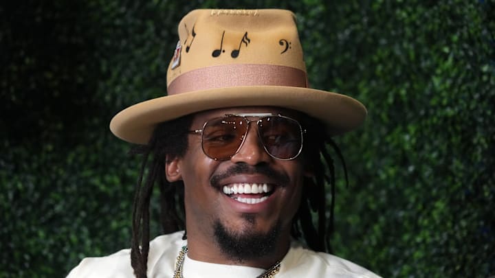 Feb 7, 2025; New Orleans, LA, USA; Cam Newton on Radio Row at the Super Bowl LIX media center. Feb 7, 2025; New Orleans, LA, USA; Cam Newton on Radio Row at the Super Bowl LIX media center.