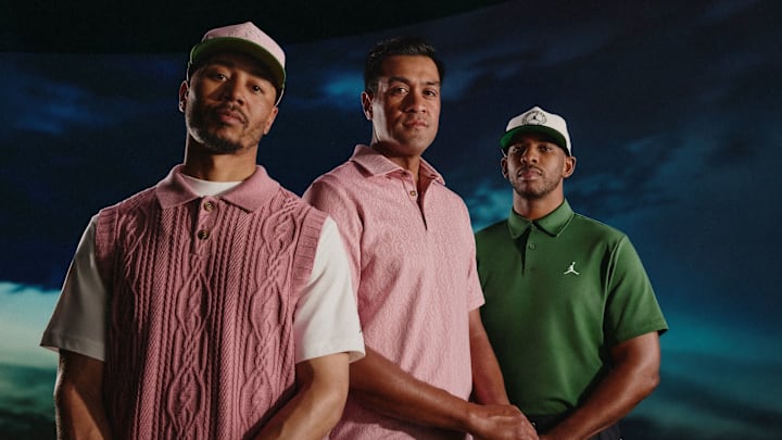 Tony Finau, Mookie Betts, and Chris Paul for Jordan Brand's Summer 2026 Golf Collection.