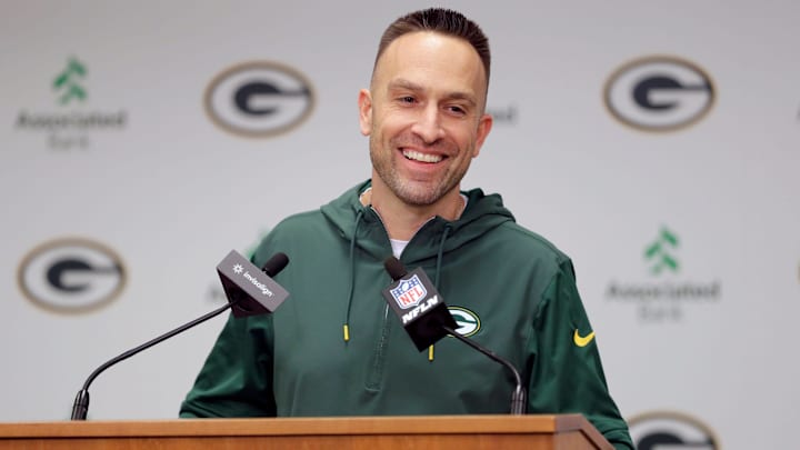 Green Bay Packers defensive coordinator Jeff Hafley speaks during a press conference Thursday, February 22, 2024, at Lambeau Field in Green Bay, Wis. Green Bay Packers defensive coordinator Jeff Hafley speaks during a press conference Thursday, February 22, 2024, at Lambeau Field in Green Bay, Wis.