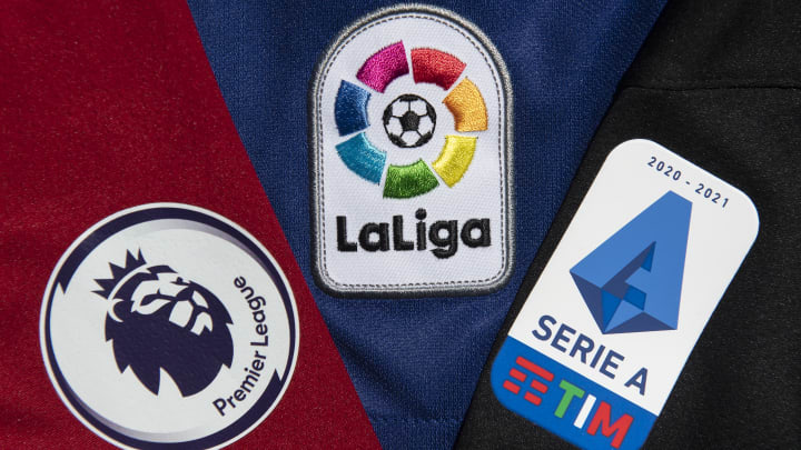 The Premier League, La Liga and Serie A Logos...