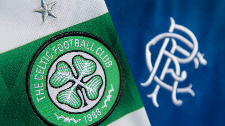 The Glasgow Celtic FC and the Glasgow Rangers FC Club Badges