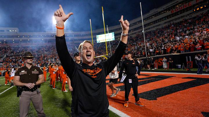 Oklahoma State coach Eric Morris. Oklahoma State coach Eric Morris.