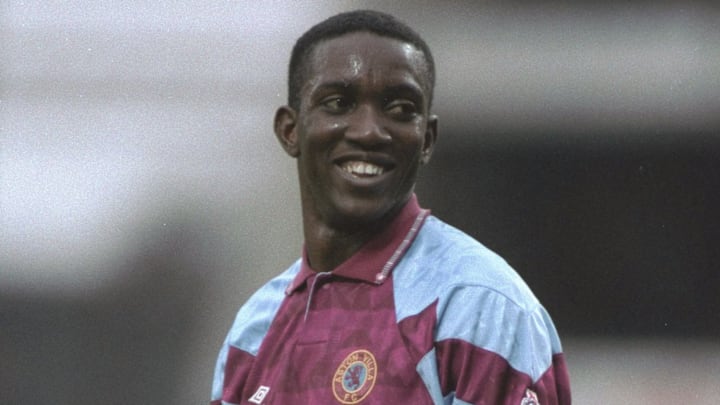 Dwight Yorke of Aston Villa in action