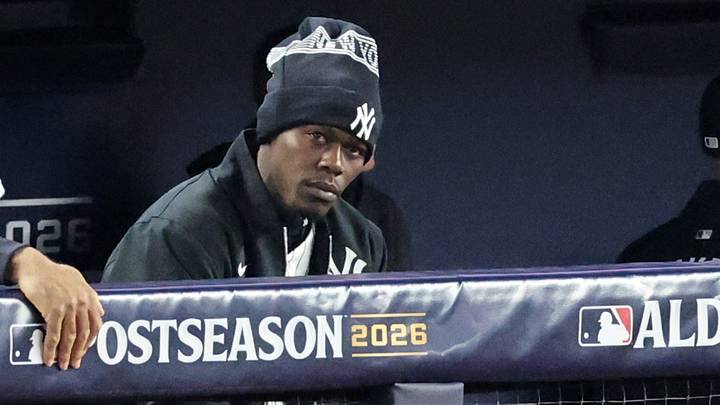 Jazz Chisholm Jr. In the Dugout During the 2026 ALDS Jazz Chisholm Jr. In the Dugout During the 2026 ALDS
