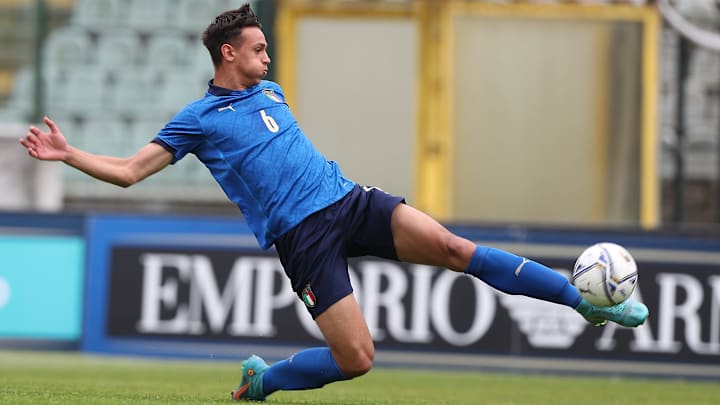 Fabio Chiarodia im Dress der italienischen U17-Nationalmannschaft Fabio Chiarodia im Dress der italienischen U17-Nationalmannschaft