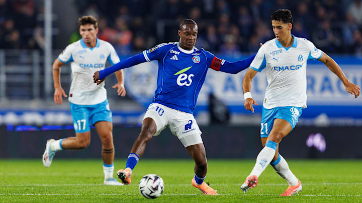 Emanuel Emegha et Nayef Aguerd lors de RCSA - OM.