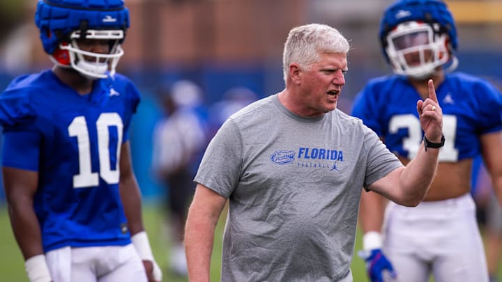 Florida   s Ron Roberts will serve as executive head coach, co-defensive coordinator and linebackers coach. Roberts was coaching drills Saturday. The Florida Gators held their second Spring football practice at Sanders Practice Fields in Gainesville, FL on Saturday, March 9, 2024. [Doug Engle/Gainesville Sun]