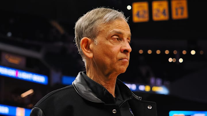 Jan 5, 2025; San Francisco, California, USA; Sacramento Kings majority owner Vivek Ranadive after the game against the Golden State Warriors at Chase Center. Jan 5, 2025; San Francisco, California, USA; Sacramento Kings majority owner Vivek Ranadive after the game against the Golden State Warriors at Chase Center.