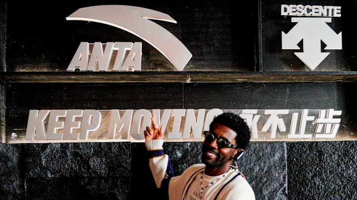 NBA player Kyrie Irving Visits Anta Museum