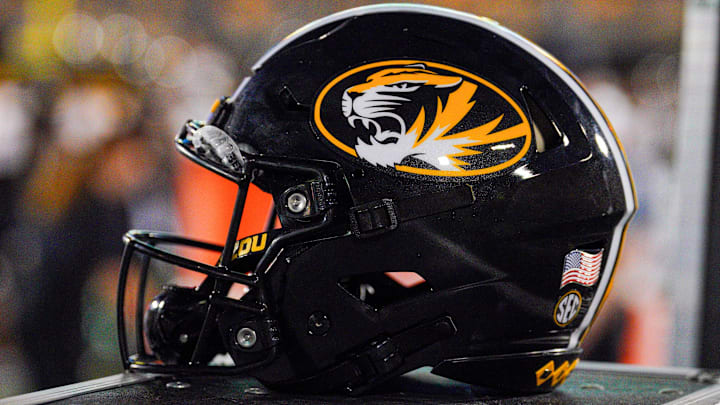 Aug 29, 2024; Columbia, Missouri, USA; A general view of a Missouri Tigers helmet during the first half of the game against the Murray State Racers at Faurot Field at Memorial Stadium. Mandatory Credit: Denny Medley-Imagn Images Aug 29, 2024; Columbia, Missouri, USA; A general view of a Missouri Tigers helmet during the first half of the game against the Murray State Racers at Faurot Field at Memorial Stadium. Mandatory Credit: Denny Medley-Imagn Images