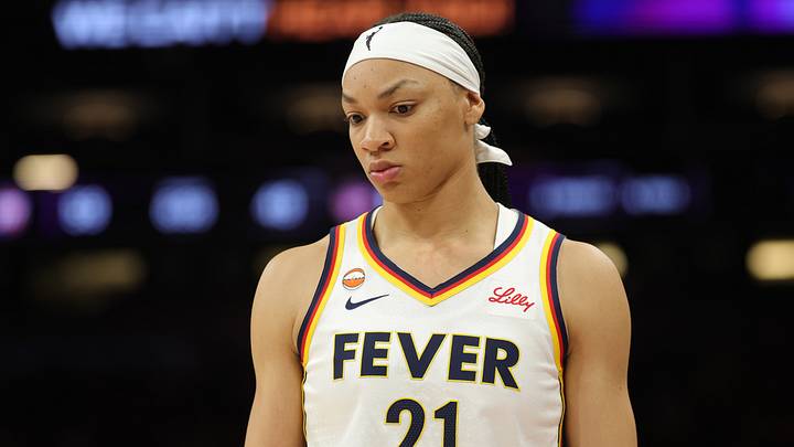 Jul 9, 2026; Phoenix, Arizona, USA; Indiana Fever forward Makayla Timpson (21) against the Phoenix Mercury at Mortgage Matchup Center. Mandatory Credit: Mark J. Rebilas-Imagn Images Jul 9, 2026; Phoenix, Arizona, USA; Indiana Fever forward Makayla Timpson (21) against the Phoenix Mercury at Mortgage Matchup Center. Mandatory Credit: Mark J. Rebilas-Imagn Images