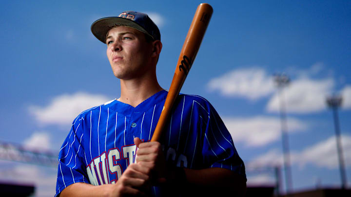 All-state baseball player of the year, Fort Cobb-Broxton's Eli Willits, is pictured in Edmond, Okla., Friday, June 6, 2025.