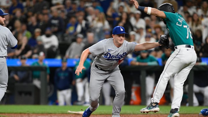 Sep 16, 2023; Seattle, Washington, USA; Los Angeles Dodgers relief pitcher Evan Phillips (59)