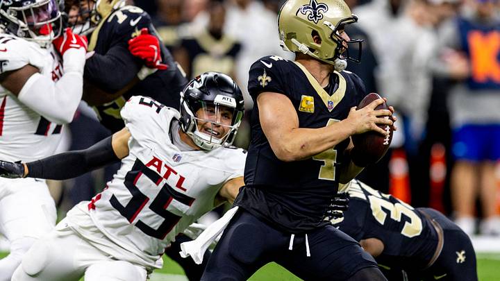 Linebacker Kaden Elliss played three years with the Atlanta Falcons before returning to the New Orleans Saints.