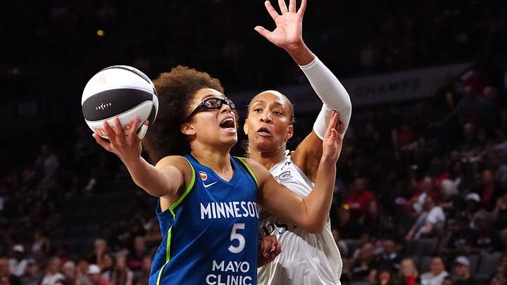 Minnesota Lynx guard Olivia Miles and Las Vegas Aces center A'ja Wilson Minnesota Lynx guard Olivia Miles and Las Vegas Aces center A'ja Wilson