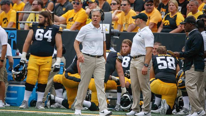 Iowa head coach Kirk Ferentz yells out at the referees after a no-call against Northern Illinois on Saturday, Sept. 1, 2018, at Kinnick Stadium in Iowa City.
180901 Iowafbvsniu Iowa head coach Kirk Ferentz yells out at the referees after a no-call against Northern Illinois on Saturday, Sept. 1, 2018, at Kinnick Stadium in Iowa City.
180901 Iowafbvsniu