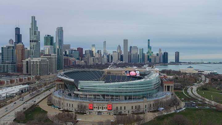 A general view of Soldier Field with the Chicago skyline. Mandatory Credit: Quinn Harris-USA TODAY Sports A general view of Soldier Field with the Chicago skyline. Mandatory Credit: Quinn Harris-USA TODAY Sports