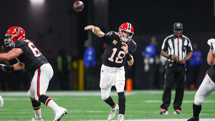 Atlanta Falcons quarterback Kirk Cousins attempted 58 passes Thursday night against the Tampa Bay Buccaneers.