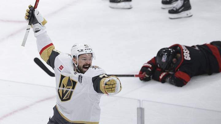 Tomas Hertl had the winning goal for the Golden Knights in Game 1. 