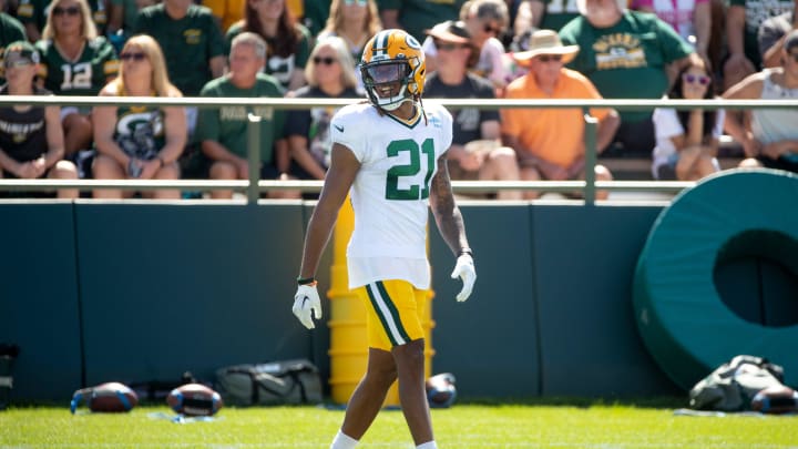 Green Bay Packers cornerback Eric Stokes Green Bay Packers cornerback Eric Stokes