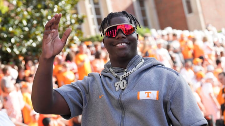 5-star Tennessee football commit David Sanders Jr. during the Vol Walk before a game between Tennessee and Kent State in Neyland Stadium, in Knoxville, Tenn., Saturday, Sept. 14, 2024.