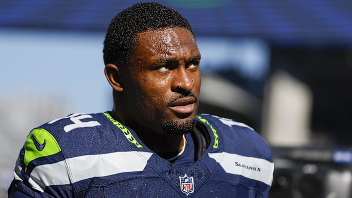 Oct 6, 2024; Seattle, Washington, USA; Seattle Seahawks wide receiver DK Metcalf (14) walks to the locker room following pregame warmups against the New York Giants at Lumen Field. Mandatory Credit: Joe Nicholson-Imagn Images Oct 6, 2024; Seattle, Washington, USA; Seattle Seahawks wide receiver DK Metcalf (14) walks to the locker room following pregame warmups against the New York Giants at Lumen Field. Mandatory Credit: Joe Nicholson-Imagn Images