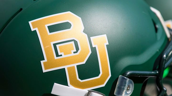 Sep 15, 2018; Waco, TX, USA; A view of the logo on a Baylor Bears helmet during the game between the Bears and the Duke Blue Devils at McLane Stadium. Mandatory Credit: Jerome Miron-Imagn Images
