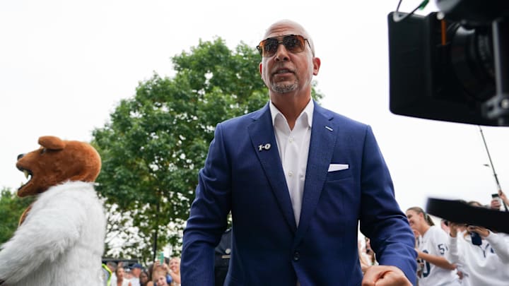 Former Penn State Nittany Lions head coach James Franklin walks into Beaver Stadium prior to a game against the Oregon Ducks. 