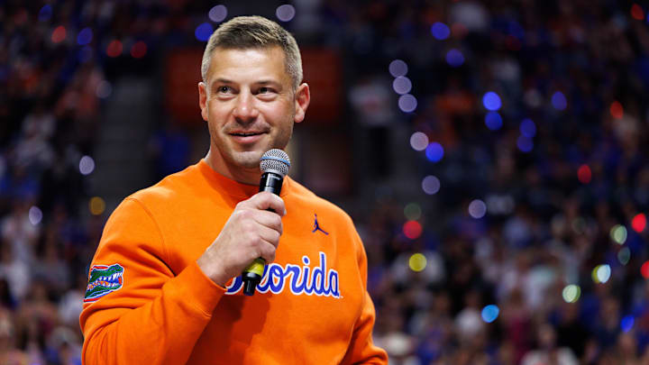 Florida Gators head coach Jon Sumrall has garnered praise from those around him for his energy.