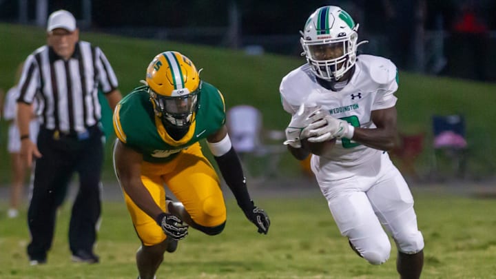 Crest football hosted Weddington in a non-conference matchup on Sept. 12, 2025 in Boiling Springs. Weddington won, 31-10.