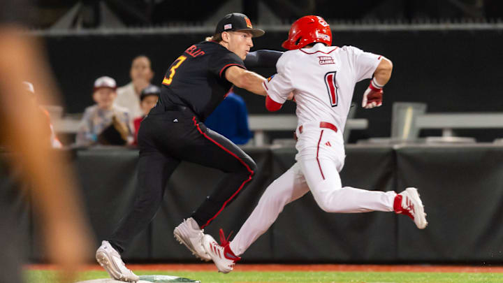 Maddox Mandino 1, Louisianas Ragin Cajuns baseball take on Maryland. Friday, Feb. 20, 2026. Maddox Mandino 1, Louisianas Ragin Cajuns baseball take on Maryland. Friday, Feb. 20, 2026.