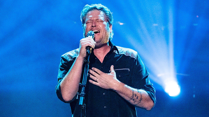 Blake Shelton performs for his Back To the Honky Tonk Tour on Saturday February 24, 2024 at Fiserv Forum in Milwaukee, Wis.